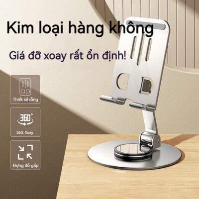GIÁ ĐỠ ĐIỆN THOẠI, IPAD KIM LOẠI, XOAY
